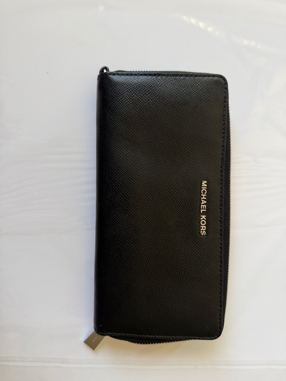 Michael Kors Black Saffiano Zip-Around Continental Wallet